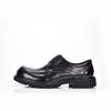 Men's British Style Genuine Leather Lace-up Round Toe Shoes - Casual & Business Formal with Thick Sole, Retro Design.