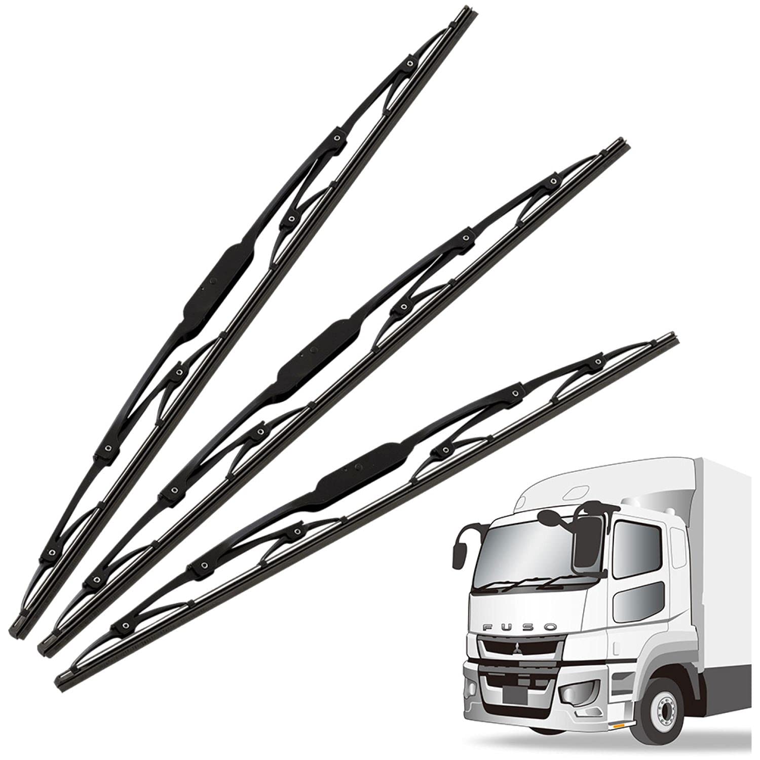 

Набор стеклоочистителей JET INOUE для грузовика Mitsubishi Fuso Super Great, Комплект из 3 штук (550 мм, 550 мм, 500 мм) E666995