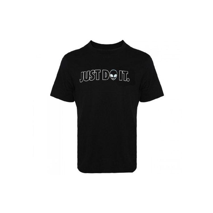 Nike T Shirts Men's Black Crew Neck Moderate Straight Fit CV8968-010
