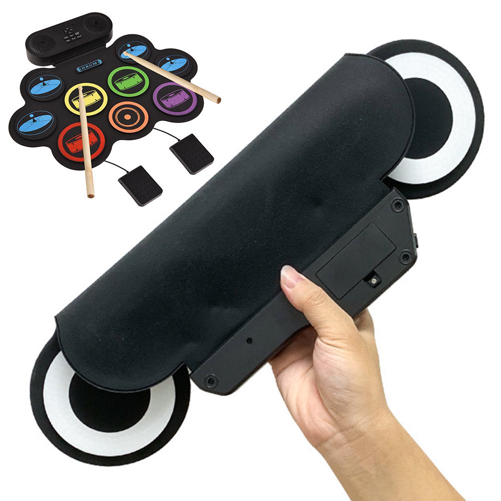 

Electronic Drum Set with Built-in Speaker Roll-up Drum Kit with Drum Pedals and Sticks Xmas Birthday Surprise for Boys Girls China Mainland