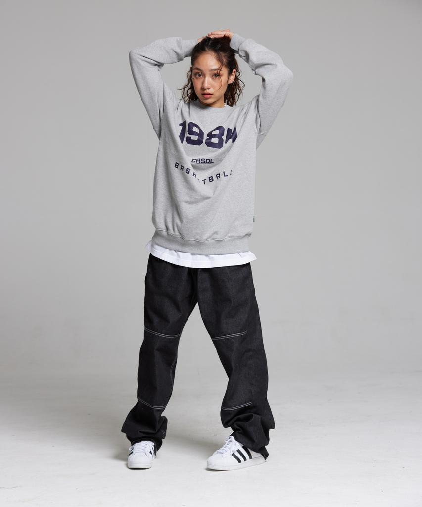 CREAM SODA LAB 1984 Basketball Sweatshirt Gray
