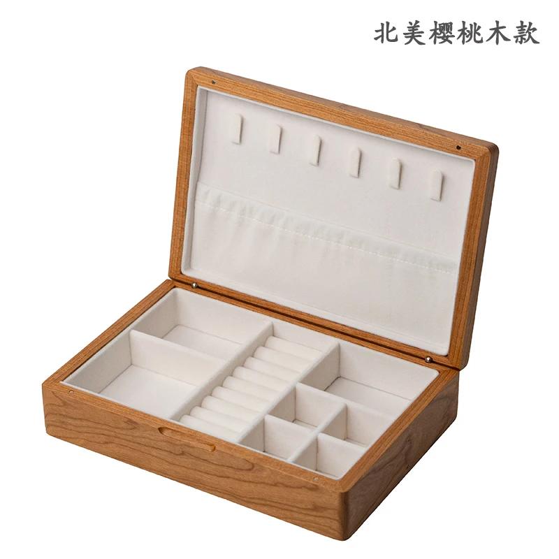 

Luxury Solid Wood Drawer Organizers Jewelry Necklace Vintage with Lid High Capacity Storage Box with Lock Home Organizer