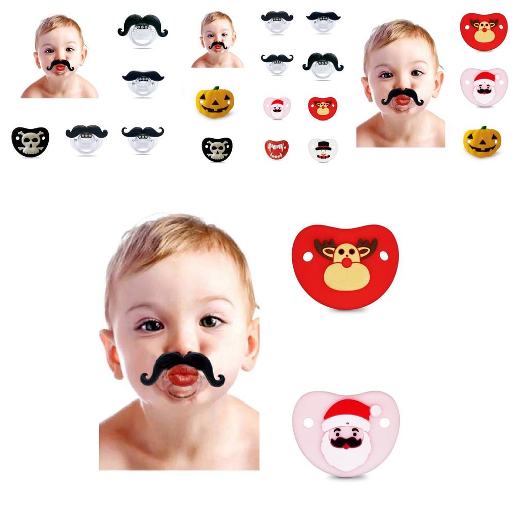 Baby Full Silicone Soothing Pacifier Adorable Creative Sleep Type Thumb Shape