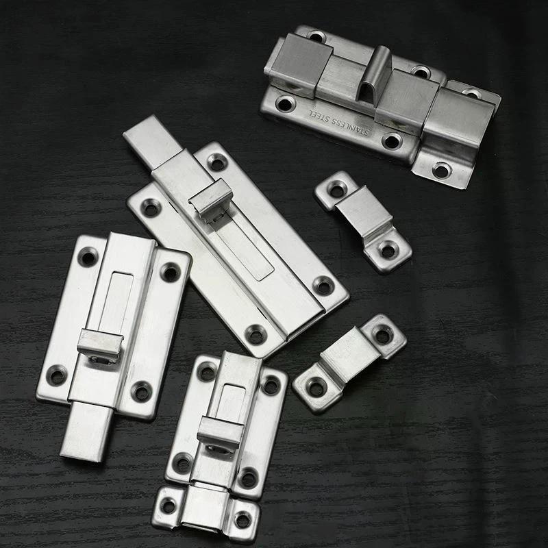 Self-Elastic Latch Security Bolt Latch Anti-theft Spring Latches Stainless Steel Cabinet Hinges Furniture Supplies Hardware