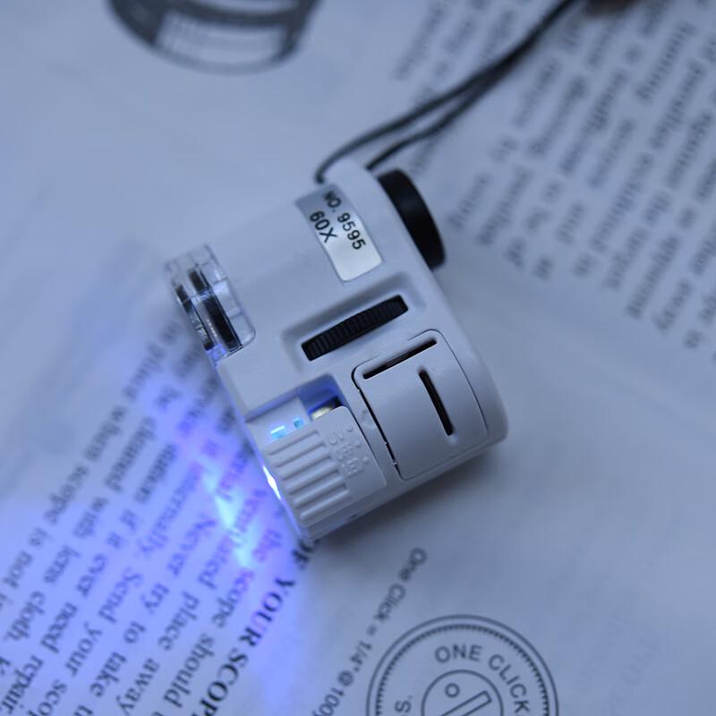 Miling 60x Mini Portable Microscope with LED Light and Counterfeit Detector