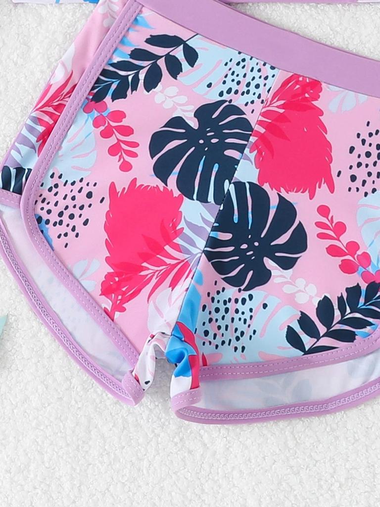 2026 Новий дитячий купальник-двійка для дівчаток з довгим рукавом на блискавці, малого та середнього розміру, для серфінгу