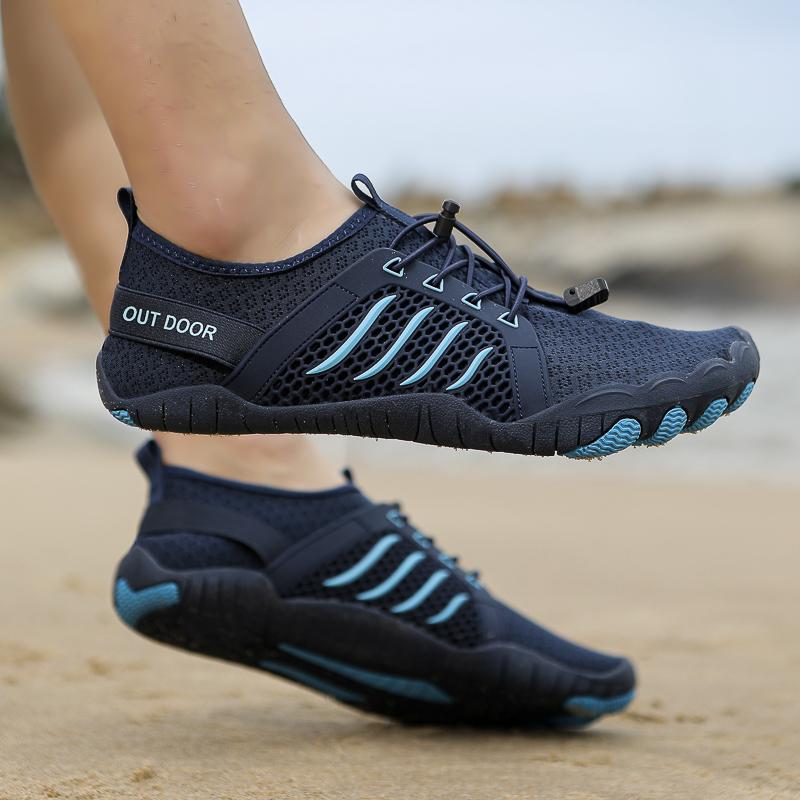 Men Women Aqua Shoes Barefoot Beach Pool Wading Shoes Quick Drying Water Sports Shoes Surfing Diving Anti-slip Elastic Sole