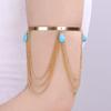 Women's Stacked Fringe Arm Chain Jewelry Customizable Fit Alloys Arm Bracelet for Casual and Formal Occasion
