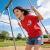 Childrens Summer T Shirt And Denim Shorts Set For Girls Cotton Casual Outfit For Kids