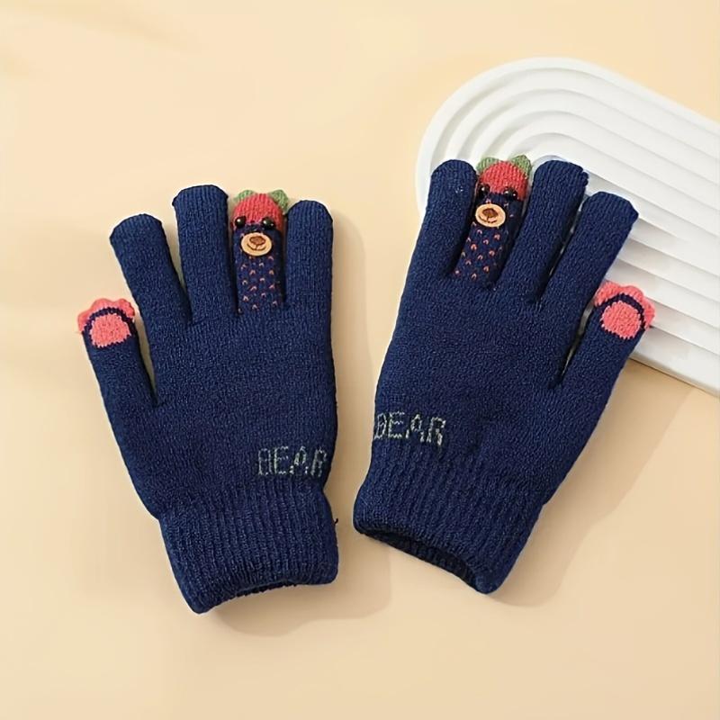 Comfortable and Cute Winter Gloves for Kids, Suitable for Boys and Girls Aged 7-12, Cold Weather Gear, Kids Outdoor Activities, Playful Design
