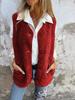 2025 Lambswool Fleece Button Vest Jacket - Autumn/Winter Collection