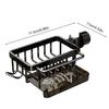 Kitchen sink faucet storage rack Versatile Faucet Drain Organizer Kitchen Sink Sponge Holder Faucet Storage Basket For Desktop