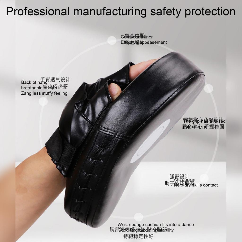Curved Boxing Hand Target PU Leather 5-Finger Hand Target Breathable Curved Punching Mitts Boxing Pads for Martial Arts Training