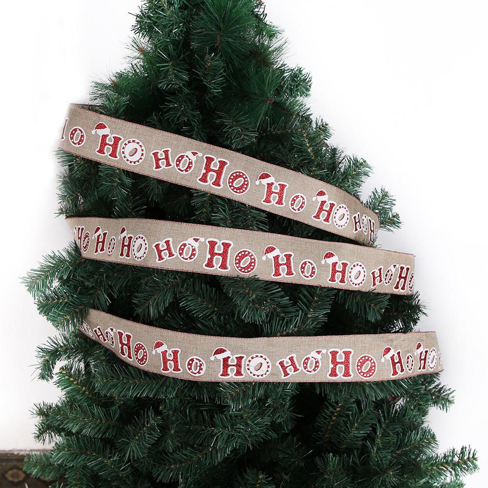6 Meter Decorative Fabric Ribbon Featuring Christmas Letters And Unique Designs Animal