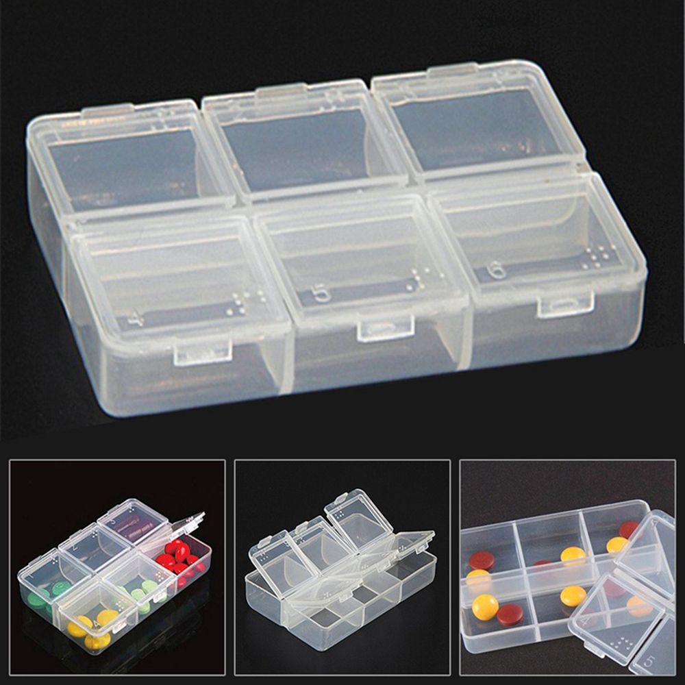 

New Case Plastic Medicine Holder Pill Boxes Tablet Container 6-day