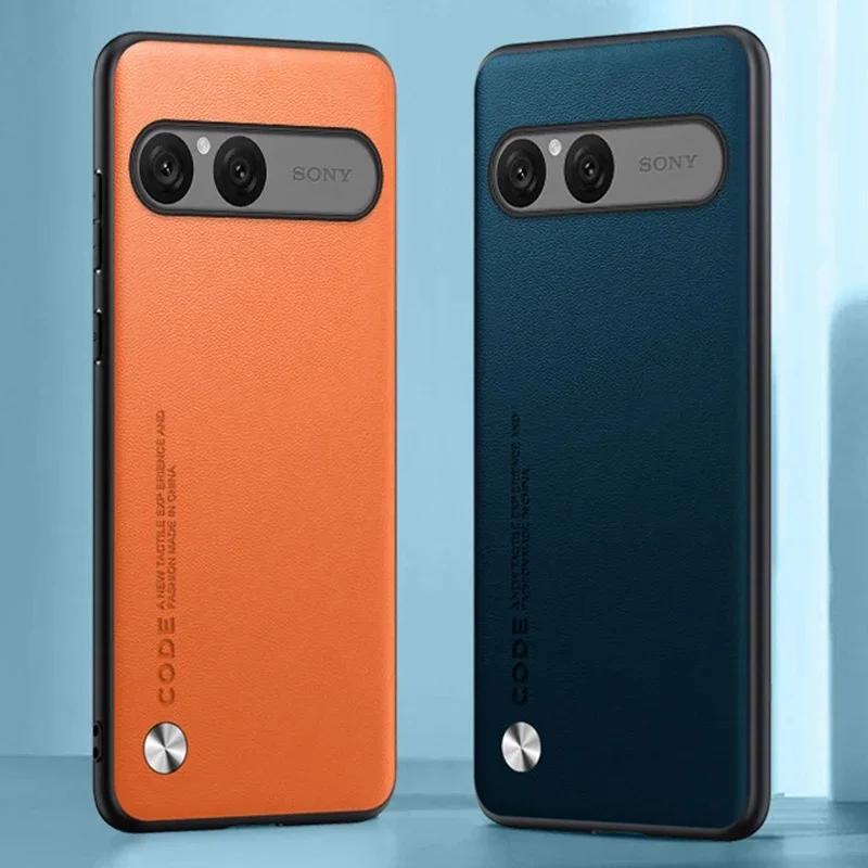 EUCAGR Luxury PU Leather Case for Sony Xperia 10 VII 10VII Back Cover Silicone Shockproof Protection Phone Case for Xperia10 VII