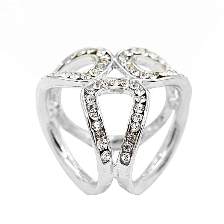 Crystal Scarf Silk Buckle Clip Women Jewelry