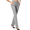 Damen High Waist Straight Leg Hose mit Taschen, Slim Fit Lässige Yoga Hose mit Elastischem Bund