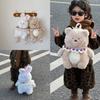 Adorable Soft Plush Bear And Bunny Backpack For Kids Lightweight School Bag