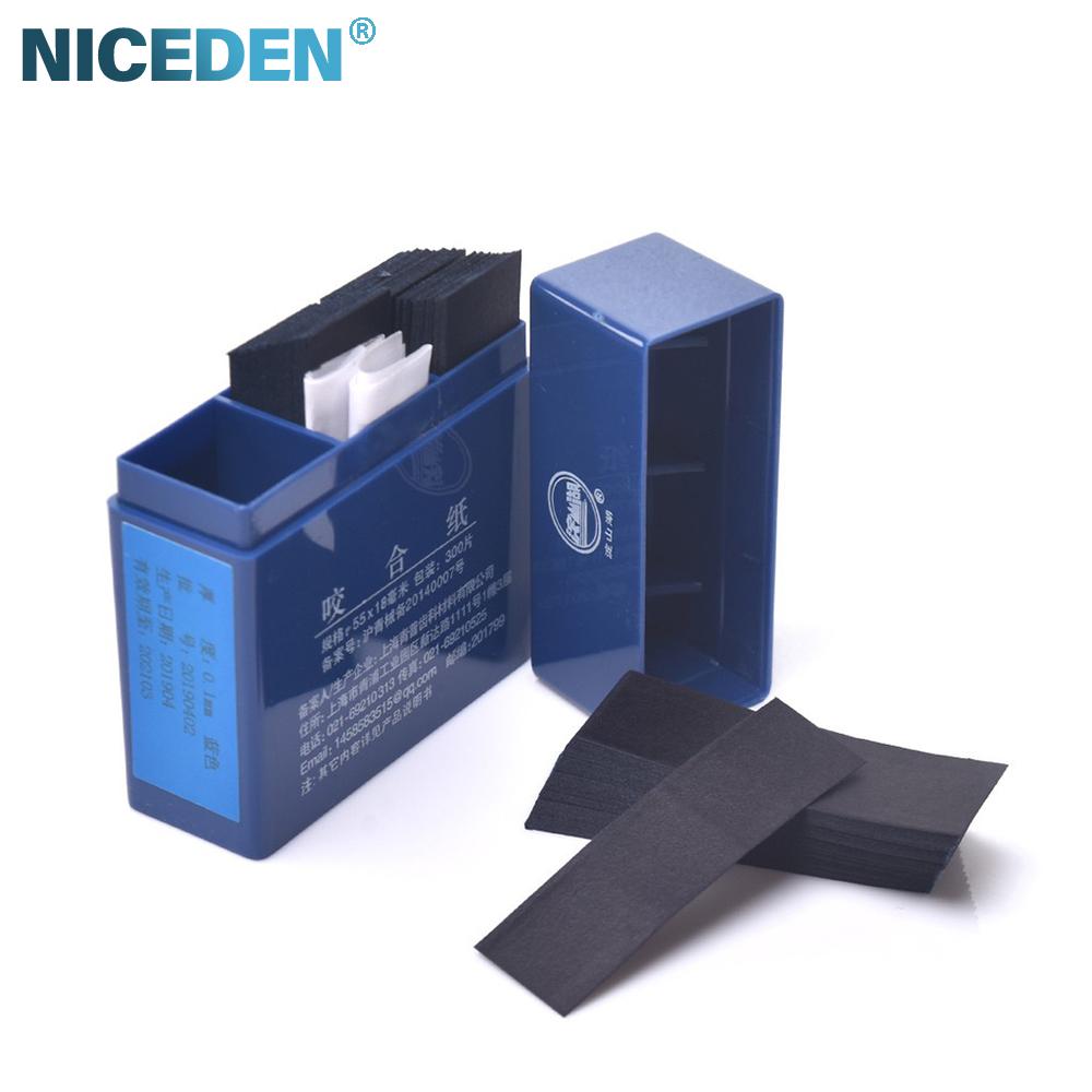 Niceden Medical 300 Sheets/Box Dental Articulating Paper Blue Strips Dental Lab Products Oral Dentist Material