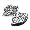 Cow Double-Sided Black and White Cow Panda Zebra Pattern Bucket Hat Women's Summer Double-Sided Hat