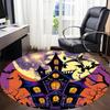 1pc Haunted House Halloween Office Round Area Rug, Under Office Chairs Bedroom Living Room Home Decor, Room Deco, Available in Various Sizes