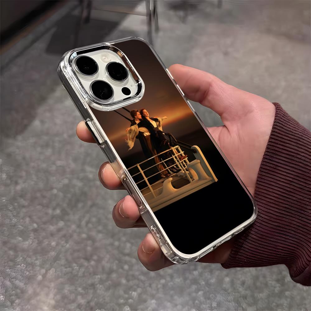 M-Moive T-Titanic Phone Case For IPhone 17 Air 16 E 15 14 13 12 11 Plus Pro Max Electroplated Transparent Soft Shell
