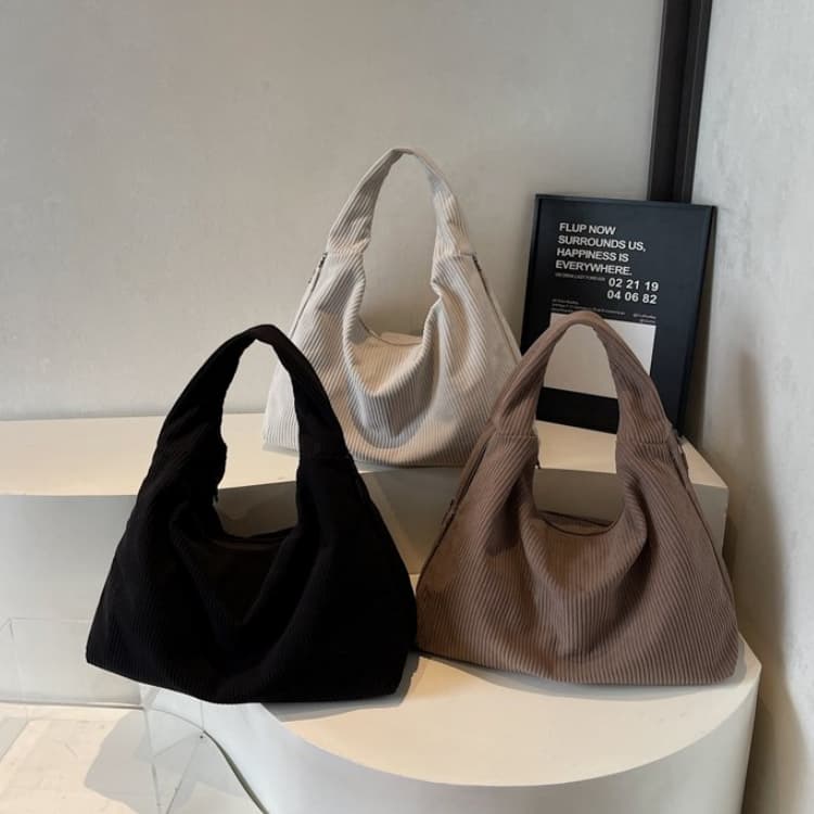 Vintage Corduroy Tote Bag Women's Shoulder Messenger Bag