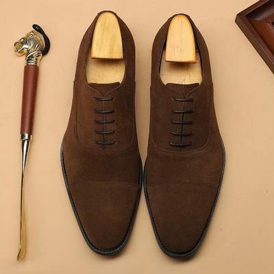 Modische Herren Business-Lederschuhe Schwarz Braun Mattes Leder Spleißung Hohe Qualität Derby-Schuhe Hochzeitsbankett-Schuhe Größe 38-48 Herrenschuhe