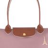 Longchamp Le Pliage Club 28 Snap Zipper Closure Leather Trim Tote Bag Women Tote Pink 2605319ESP44