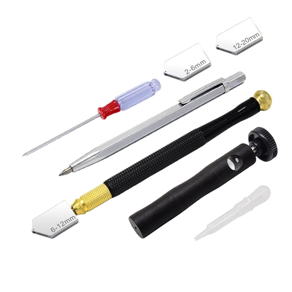 

Набор инструментов для резки стекла, простой в использовании, безопасный и надежный инструмент для резки стекла, набор капель для резки стекла, безопасный