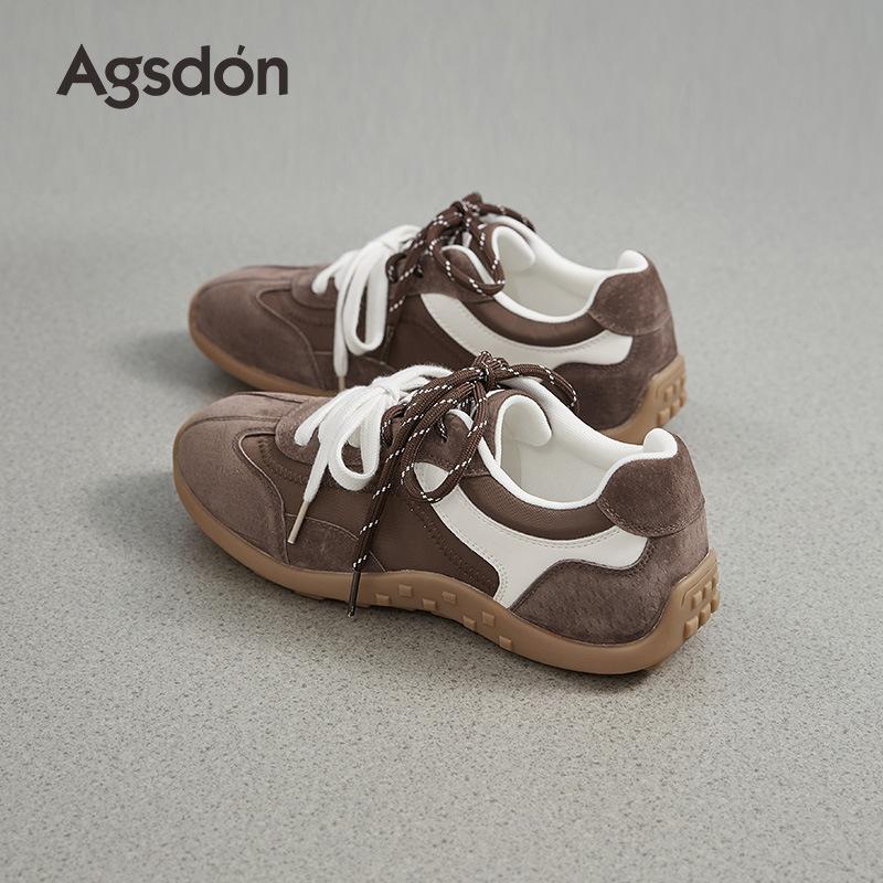 Augustus den Maillard brown German training shoes women's 2025 new summer platform retro Forrest Gump casual sports shoes