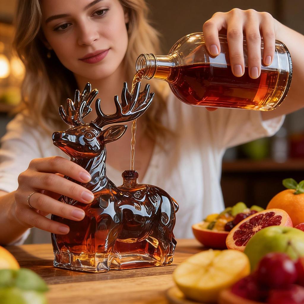 120ml Funny Animal Shaped Bottle Glass Whiskey Decanter with Leak-Proof Seal Stopper Whiskey Bottle Home Bar Decor Gifts