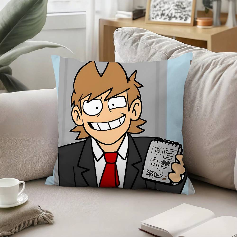 Anime Eddsworld Tord Throw Pillow Covers Pattern Cushion Cover Suitable For Sofa Bedroom Car Pillow Cover