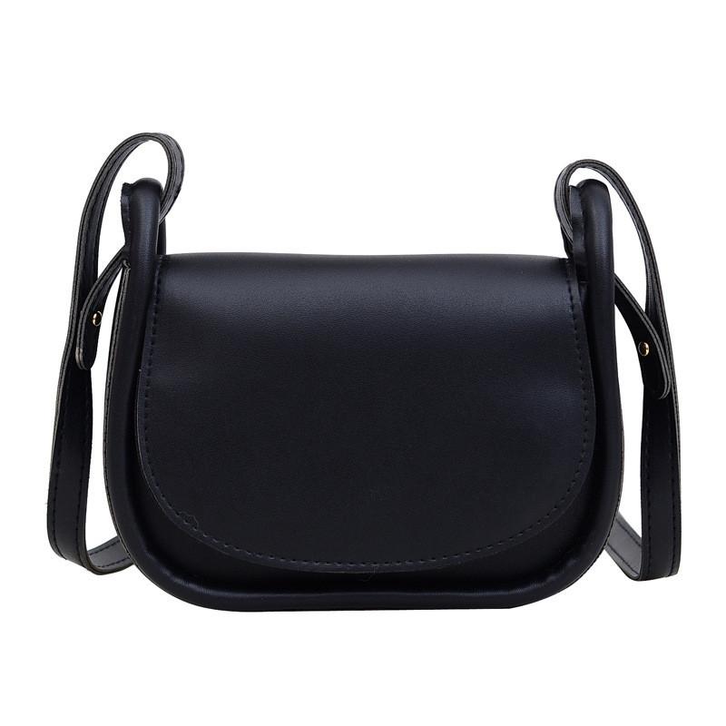 Fashionable Medium Saddle Crossbody Bag For Women In Colorful Pu Leather Style