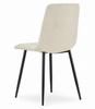 KARA chair - light beige velvet / black legs x 2