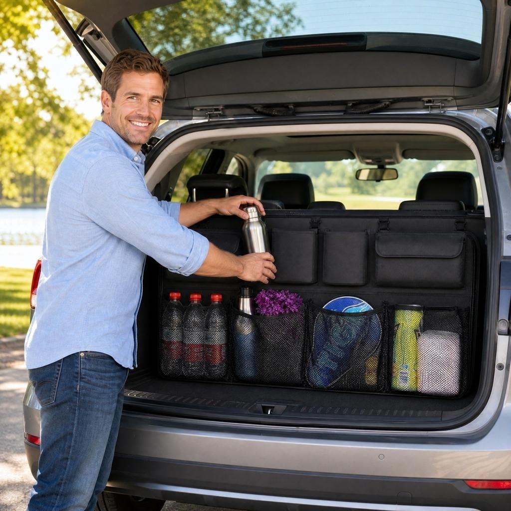 Foldable Car Storage Hanging Bag for Rear and Trunk