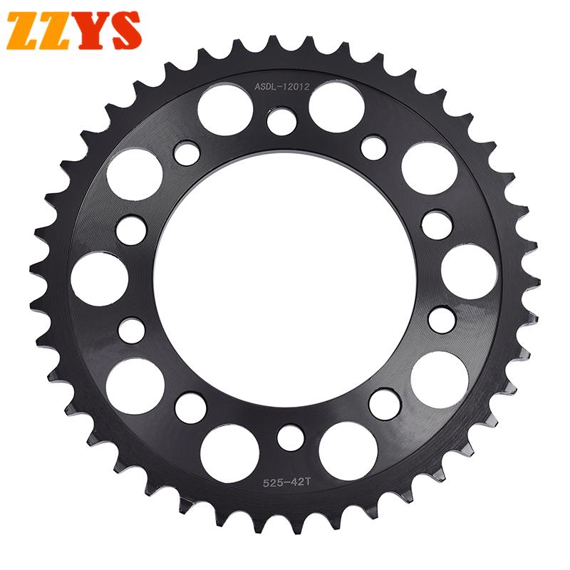 525 42T Tooth Rear Sprocket Wheel Gear For Honda Road CBR600 F4 CBR600F PC35 99-00 XL1000 XL1000V Varadero XL 1000 99-13 CBR 600