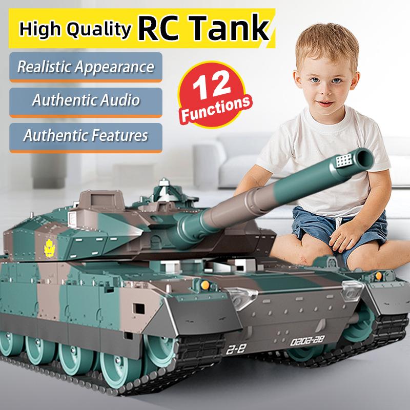Tongli Children'S Rc Tank Toy Rc Car Rc Vehicle Toy Tank Model Japanese Type 10 Tank Children'S New Year Gift Birthday Gift