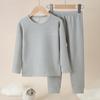 2025 Autumn/Winter Children's Double-Sided Brushed Wool Silk Warm Underwear Set for Boys and Girls