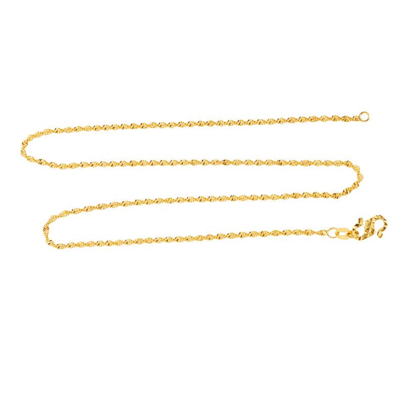 Vietnam Sa Gold Necklace Women Summer Cross-border Versatile Jewelry - Plain Chain Cross