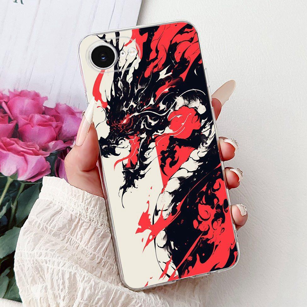 Clear For iPhone 16e A3212 A3409 A3410 A3408 Cover For iPhone 16e Case Fashion Luxury Flowers Cute Funny Painted Soft Bumper