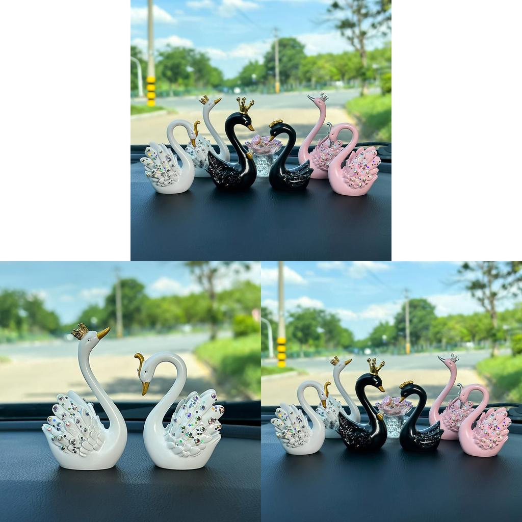 Swan Car Ornament Goddess Style Resin Car Interior Decor For Elegant Vehicles