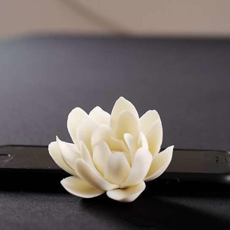 Ceramic White Lotus Incense Burner Home Decor Incense Stick Holder Aromatherapy