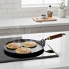 Durable Uncoated Cast Iron Frying Pan Wood Handle Universal Non-stick Pan Thickened Crepe Maker Stove Top