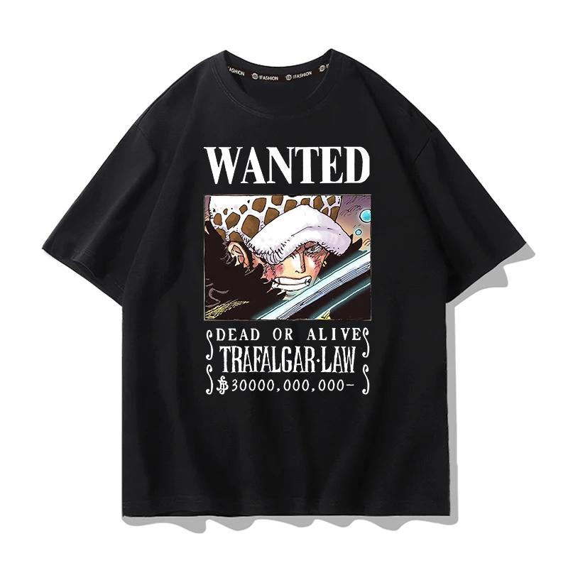 ONE PIECE Animation Passionnée Tendance Manches Courtes Mode Homme Tendance Marque Rue Lâche Couple Haut Vêtement Confortable Lâche