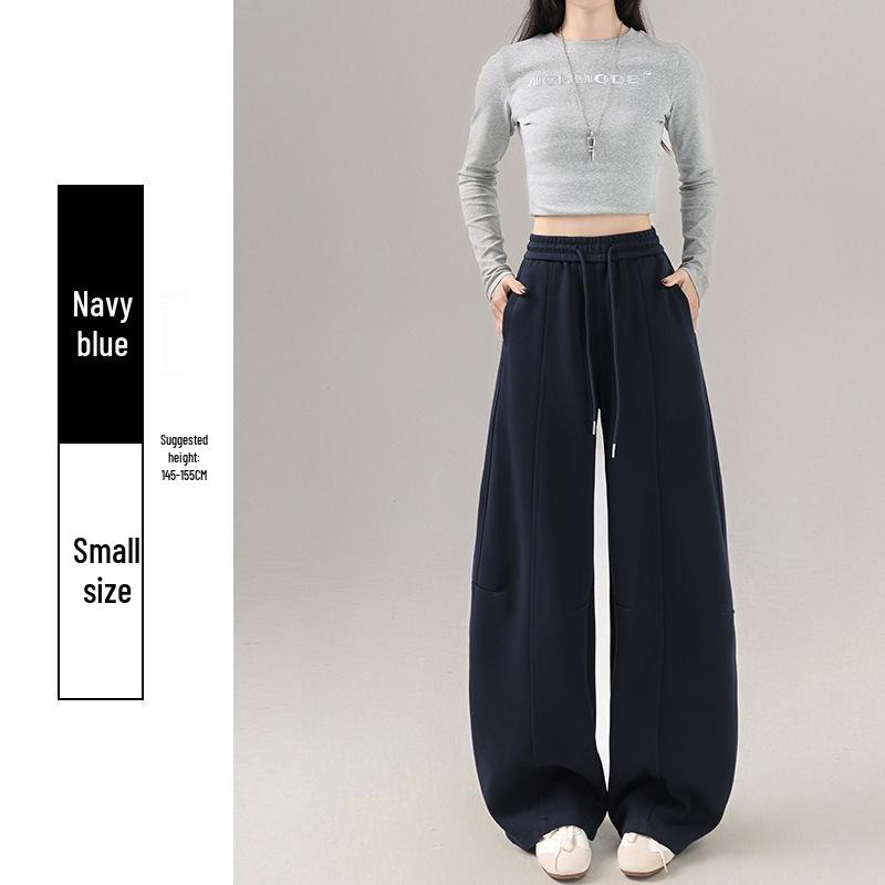 Spring 2026 Women's American-Style High-Waisted Curved Blade Sweatpants - Loose Fit, Wide-Leg, Casual Sports Trousers.