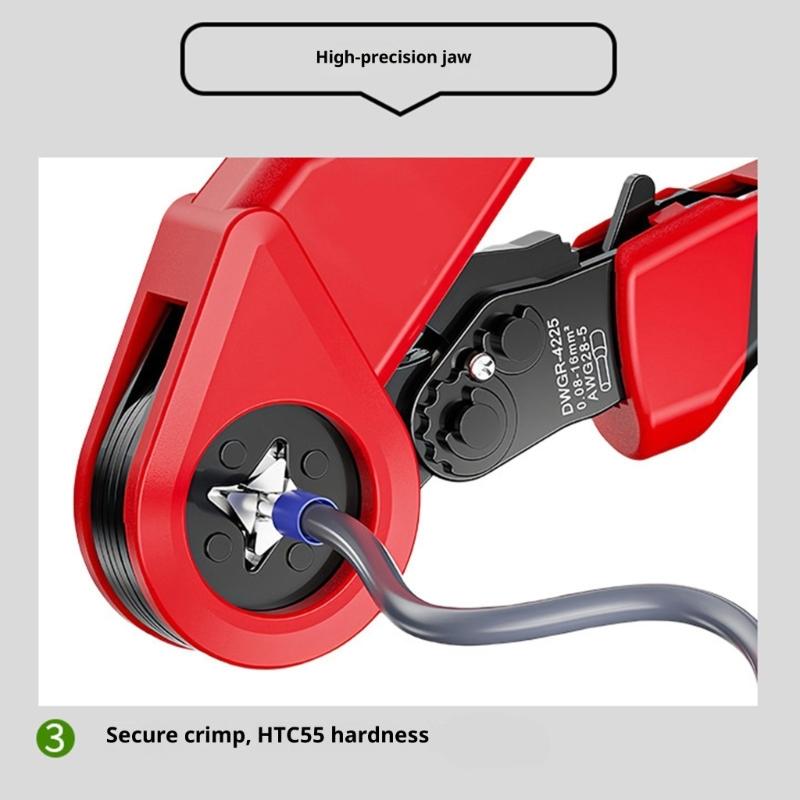 Professional Crimping Pliers Adjustable Ratchet Crimping Pliers Adjustable Ergonomic Ratchet Wire Shrinkage Hand Tool
