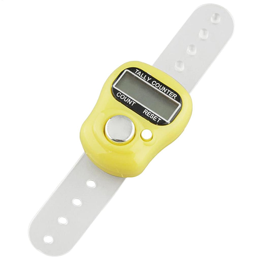1pc Finger Counter Ring 5 Digital LED Electronic Handheld Tally Counter Clicker Counter with Islamic Tasbih Bead Random Color
