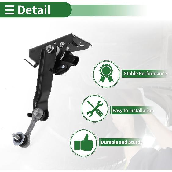 Motoforti Air Suspension Ride Height Level Sensor, Headlight Level Sensor, for Lexus LS460 2007-2015 No.8940750070 Rear Right